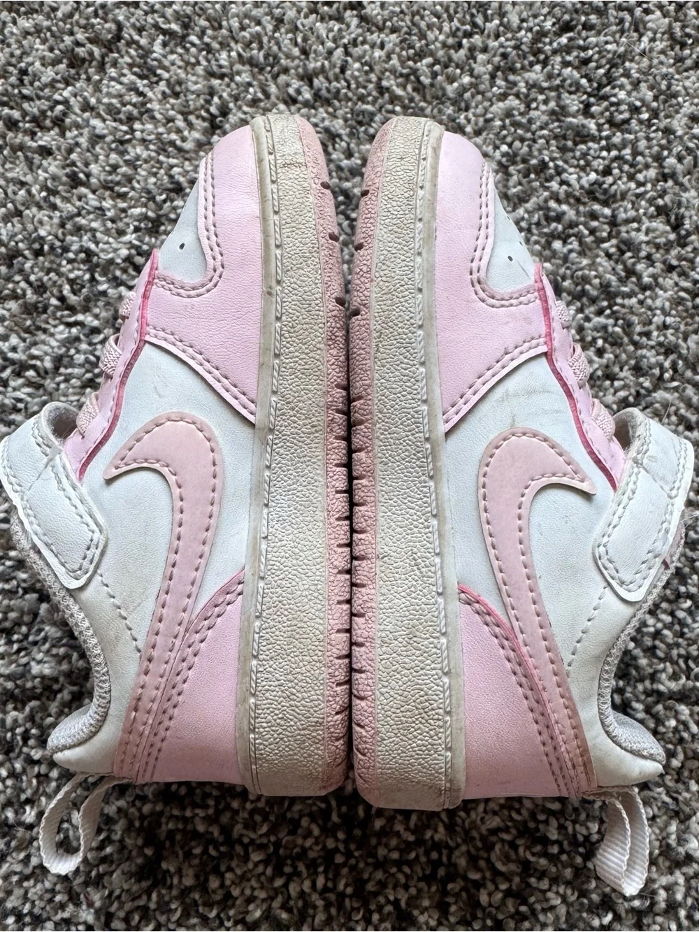 Nike Kids Pink and White Velcro Casual Sneakers